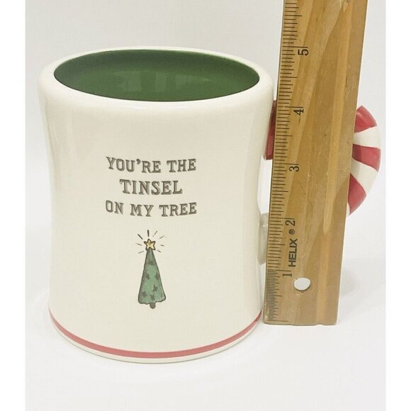NWOT Grasslands Road Christmas Mug Holly You’re The Tinsel On My Tree Candy Cane - Picture 7 of 8